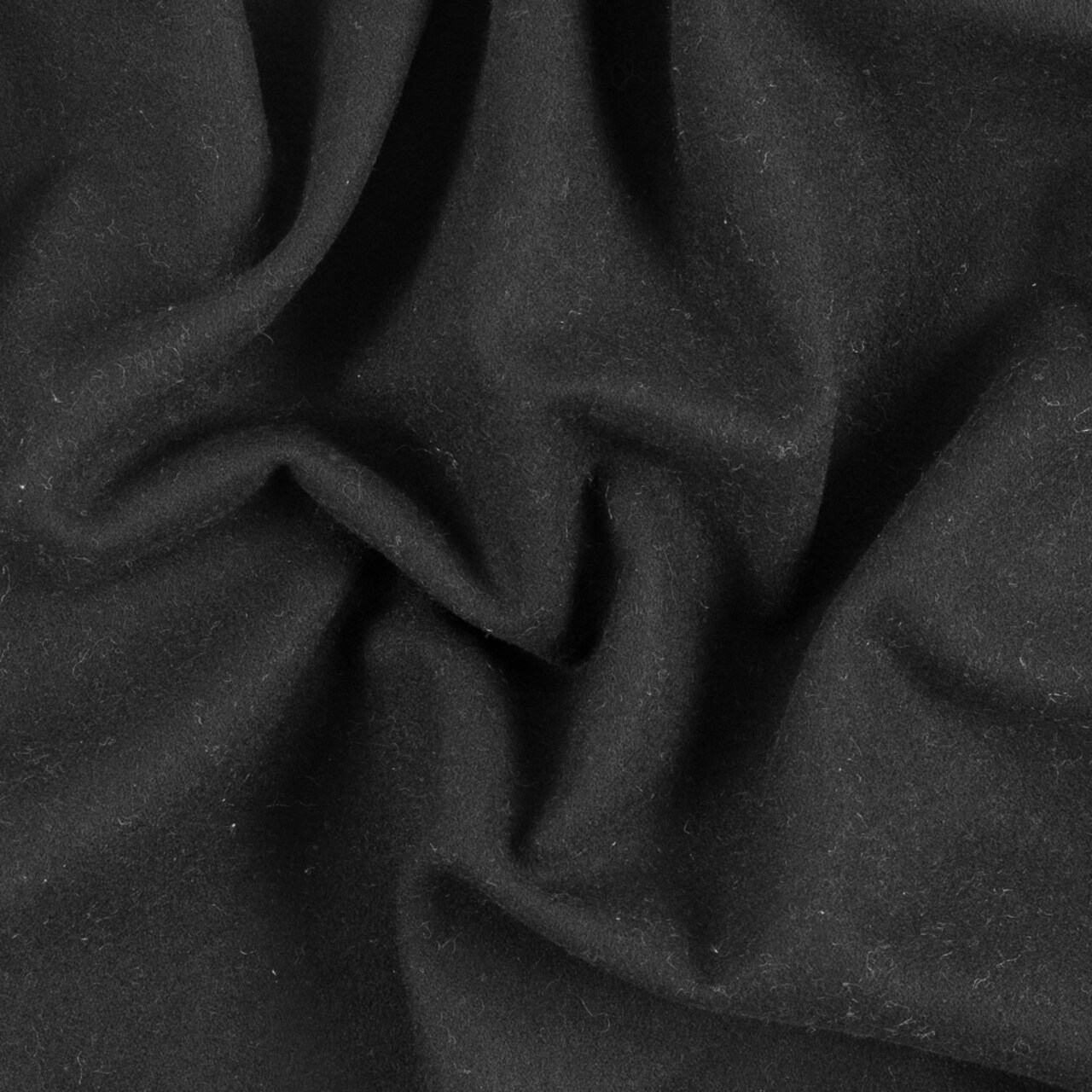 1 Yard Black Wiry Wool Blend Coating Fabric for Winter Jackets and Overcoats 59 inch Width